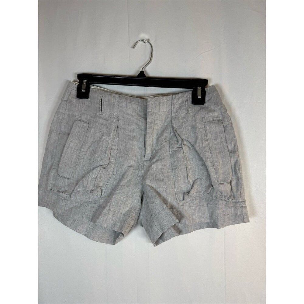 Banana Republic Shorts Womens Gray Utility Cargo Cuffed Hem Martin Fit Size 4 - Picture 2 of 11